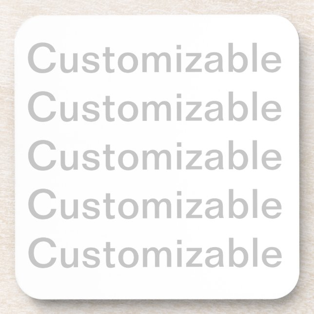 Customisable Hard Plastic Coaster (Front)