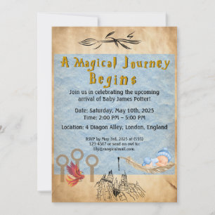Customisable Harry Potter Baby Shower Invitation