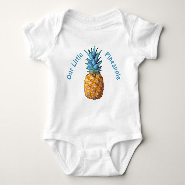 Customisable Hawaiian Pineapple Baby Clothes Baby Bodysuit (Front)