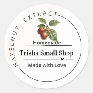 Customisable Hazelnut Extract Label – Personalised
