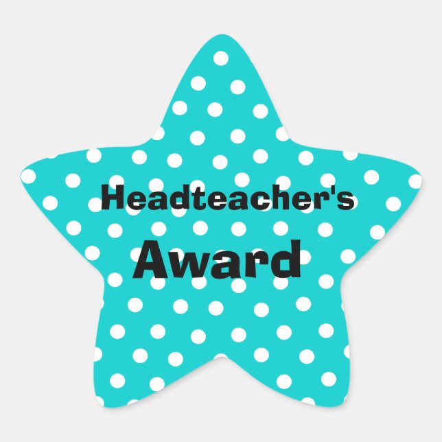 customisable headteacher's award stickers (Front)
