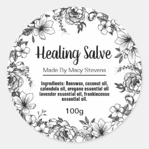 Customisable Healing Salve Balm Label