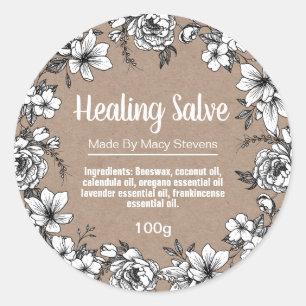Customisable Healing Salve Balm Label