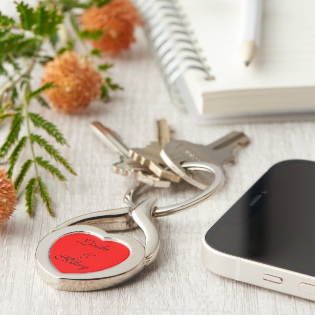 Customisable Heart Keychain - Gifts - Love (Side)
