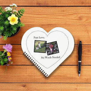 Customisable Heart Shaped Pet Notebook