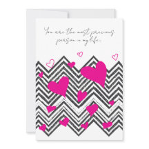 Customisable Heart & Zig Zag Romantic Love Custom