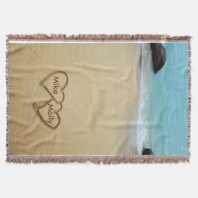 Customisable hearts in the sand blanket (Front)