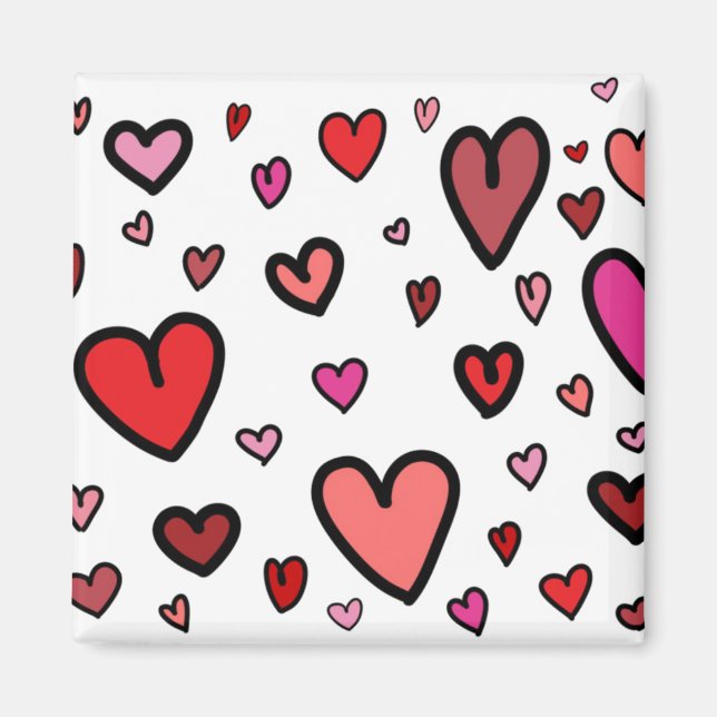Customisable Hearts Magnet (Front)