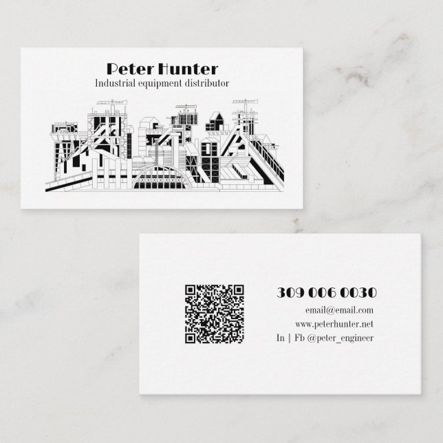 Customisable Heavy Industry Business Card (Front/Back)