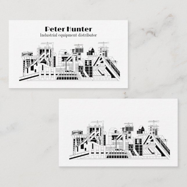 Customisable Heavy Industry Business Card (Front/Back)