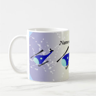 Customisable helicopter coffee mug