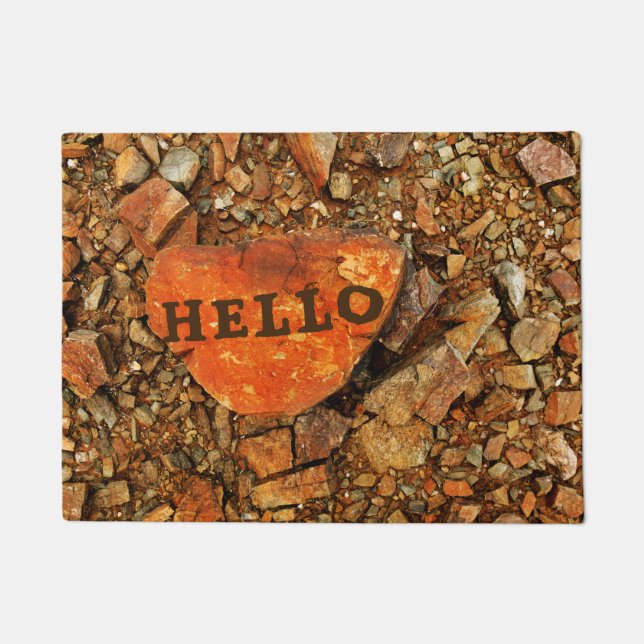 Customisable "HELLO" Stones Doormat (Front)