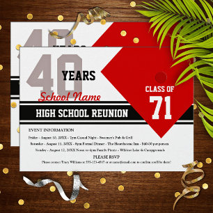 Customisable High School Class Reunion Invitation