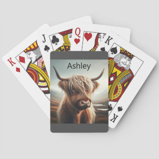 Customisable Highland Bull Playing Cards