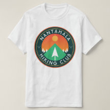 customisable hiking club mountain patch T-Shirt