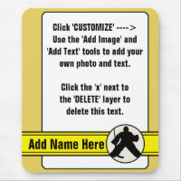 Customisable Hockey Goalie Card Mousemat