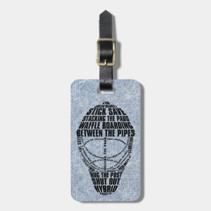 Customisable Hockey Goalie Mask Luggage Tag
