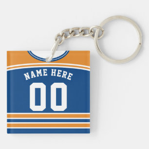 Customisable Hockey Jersey Keyring, Lacrosse Key Ring