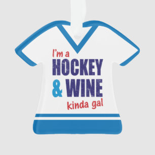 Customisable Hockey & Wine Jersey Ornament