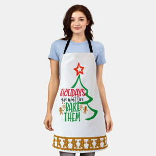 Customisable Holiday Gingerbread Cookie Design Apron