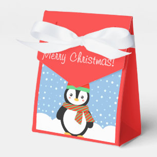 Customisable Holiday Penguin Favour Box