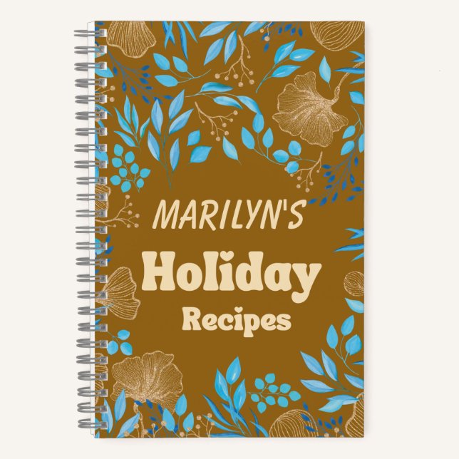 Customisable Holiday Recipe Write Your Own Notebook (Front)