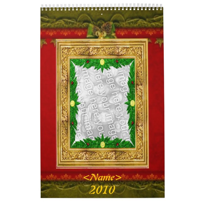 Customisable Holidays Photo Frames 2010 Calendar (Cover)