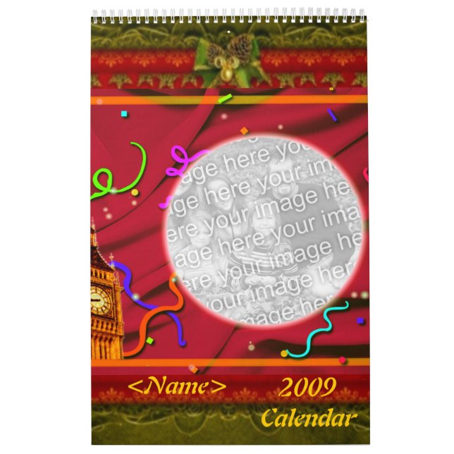 Customisable Holidays Photo Frames Calendar (Cover)