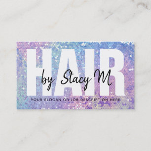 Customisable Holographic Hair Business Cards