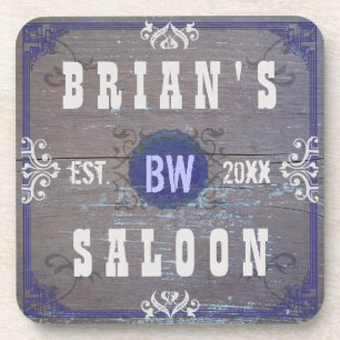 Customisable Home Bar Beer Saloon Coaster