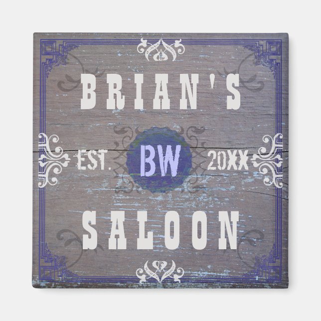 Customisable Home Bar Beer Saloon Magnet (Front)