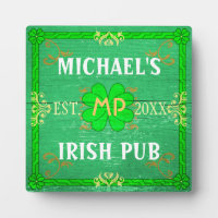 Customisable Home Bar Irish Pub Green