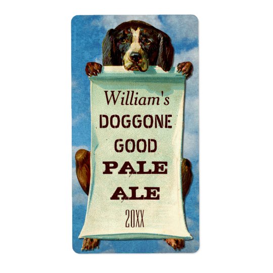 Customisable Home Beer Brewer: Vintage Dog Shipping Label