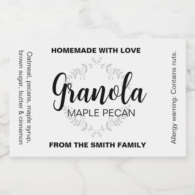 Customisable Homemade Label Food_01a (Single Label)