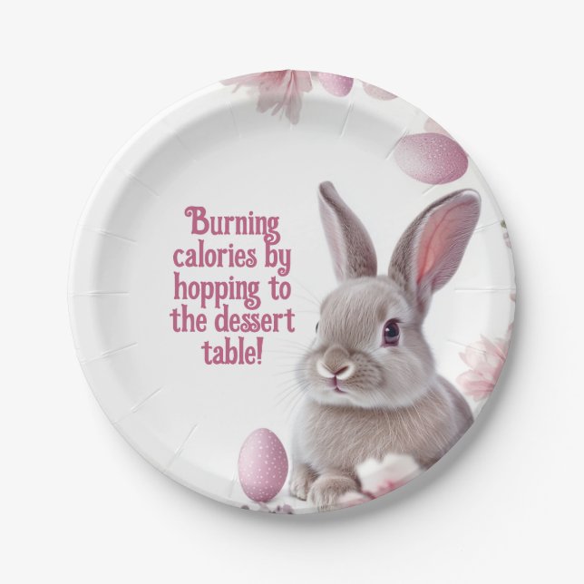 Customisable 🐇Hoppin' Good Time Easter Plate (Front)