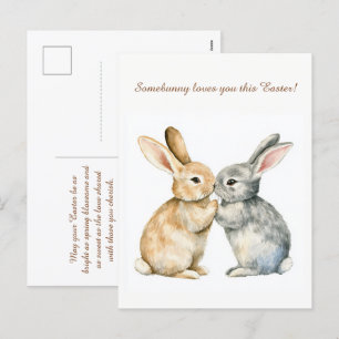 Customisable 🐇Hoppy Easter Delight Holiday Postcard