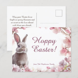 Customisable 🐇Hoppy Easter Delight Holiday Postcard
