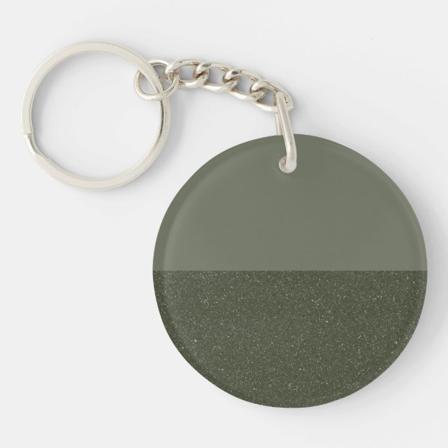 Customisable Horizon Moss Green Acrylic Keychain (Front)