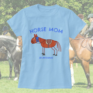Customisable: Horse Mum - Chestnut Horse Doodle T-Shirt