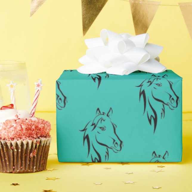 Customisable Horse Wrapping Paper  (Birthday Party)