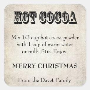 Customisable Hot Cocoa Label BG04