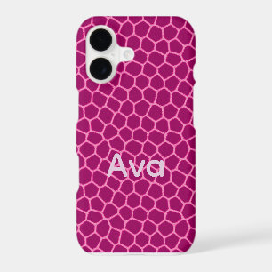 customisable hot pink giraffe print iphone case