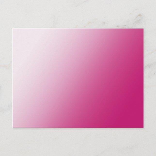 Customisable Hot Pink Gradient Postcard (Front)