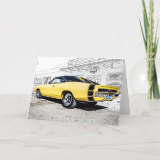 Customisable Hot Rod Greeting Card