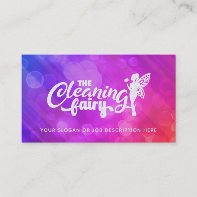 Customisable House Cleaning Business Cards logo (Front)