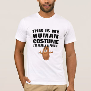 Customisable Human Costume Halloween Potato Humour T-Shirt