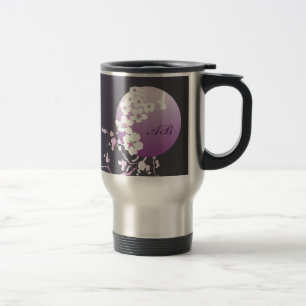 Customisable: Hummingbird and blossom on purple Travel Mug