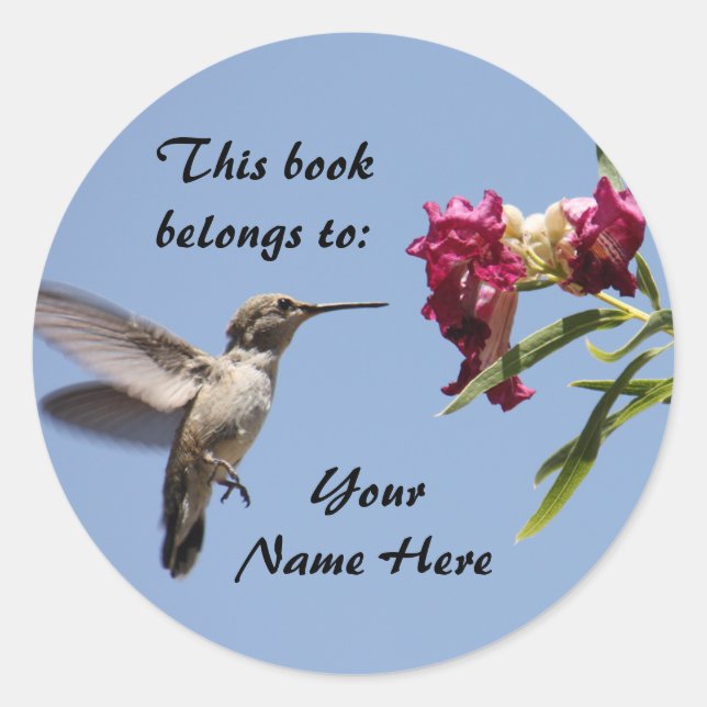 Customisable Hummingbird Sticker (Front)