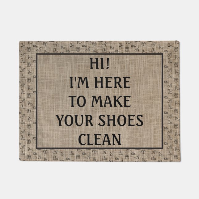 Customisable Humourous text design Doormat (Front)