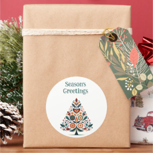  Customisable Hygge Scandinavian Minimalist   Classic Round Sticker